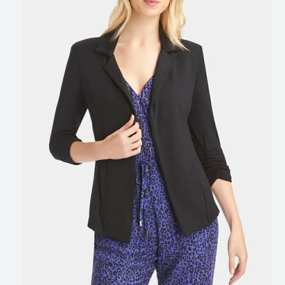 Tart Collection wool blend ruched sleeve jacket